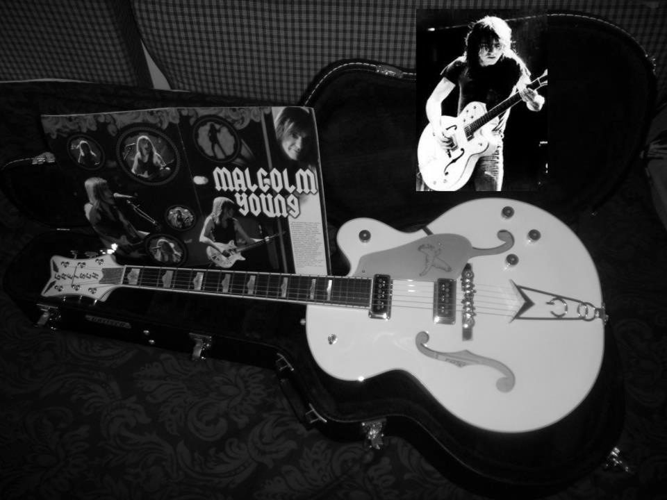 Abdul Vas White Falcon Gretsch Guitar